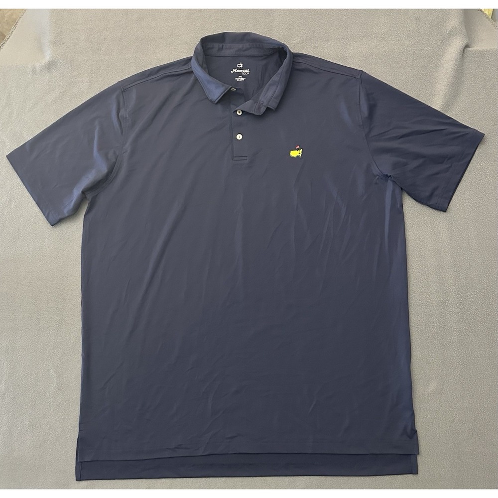 Masters Tech Polo Shirt Mens XXL Navy Performance Golf Augusta National